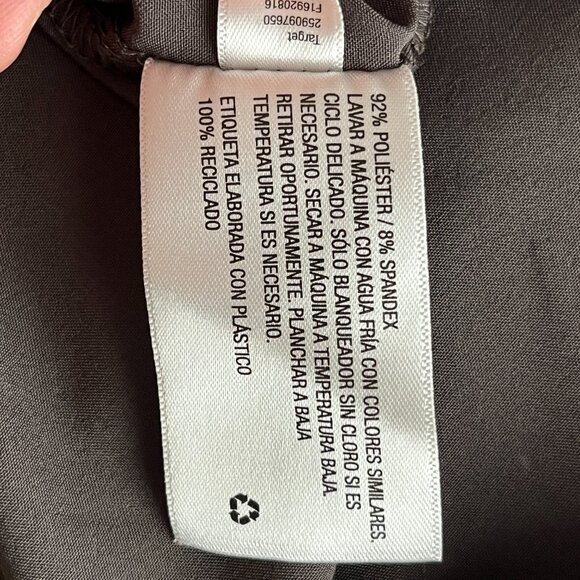 Prologue Sleeveless Dress Pockets Size XL Brown Collard Zip Up Drawstring Waist - Picture 6 of 12